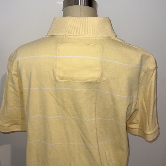 Abercrombie & Fitch Yellow and White Striped Muscle Polo - Picture 3 of 13